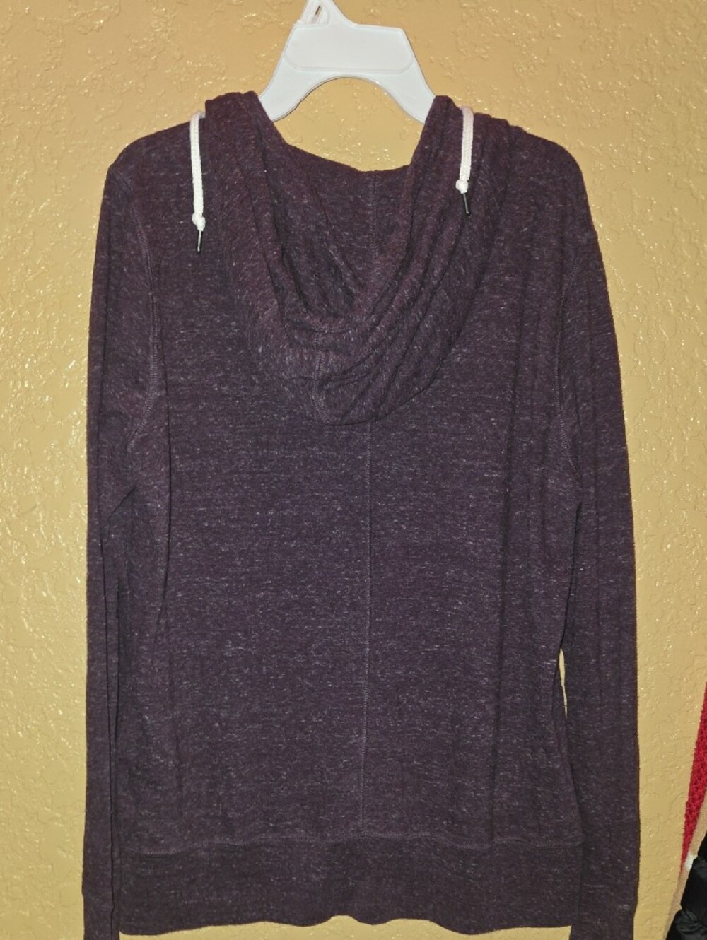 Nike Plum Full-Zip Hoodie with White Logo - Picture 2 of 3